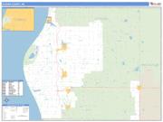 Oceana County, MI <br /> Wall Map <br /> Zip Code <br /> Basic Style 2024 Map