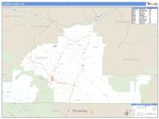 Carbon County, MT <br /> Wall Map <br /> Zip Code <br /> Basic Style 2024 Map