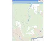 Lincoln County, MT <br /> Wall Map <br /> Zip Code <br /> Basic Style 2024 Map