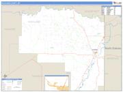 Richland County, MT <br /> Wall Map <br /> Zip Code <br /> Basic Style 2024 Map