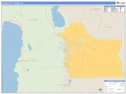 Carson City County, NV <br /> Wall Map <br /> Zip Code <br /> Basic Style 2024 Map