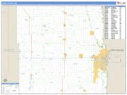 Cass County, ND <br /> Wall Map <br /> Zip Code <br /> Basic Style 2024 Map