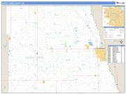 Grand Forks County, ND <br /> Wall Map <br /> Zip Code <br /> Basic Style 2024 Map