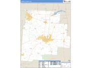 Fairfield County, OH <br /> Wall Map <br /> Zip Code <br /> Basic Style 2024 Map