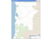 Tillamook County, OR <br /> Wall Map <br /> Zip Code <br /> Basic Style 2024 Map