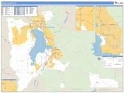 Utah County, UT <br /> Wall Map <br /> Zip Code <br /> Basic Style 2024 Map