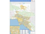 Los Angeles-Long Beach-Anaheim <br /> Wall Map <br /> Basic Style 2024 Map