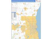 Milwaukee-Waukesha-West Allis <br /> Wall Map <br /> Basic Style 2024 Map
