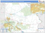 Riverside-San Bernardino-Ontario <br /> Wall Map <br /> Basic Style 2024 Map