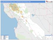 San Jose-Sunnyvale-Santa Clara <br /> Wall Map <br /> Basic Style 2024 Map