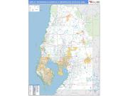 Tampa-St Petersburg-Clearwater <br /> Wall Map <br /> Basic Style 2024 Map