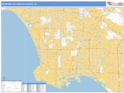 Southern Los Angeles County <br /> Wall Map <br /> Basic Style 2024 Map