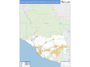 Oxnard-Thousand Oaks-Ventura <br /> Wall Map <br /> Basic Style 2024 Map