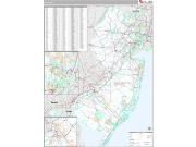 New Jersey <br /> Wall Map <br /> Premium Style 2024 Map