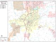 Fayetteville <br /> Wall Map <br /> Premium Style 2024 Map