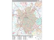 Charlotte <br /> Wall Map <br /> Premium Style 2024 Map