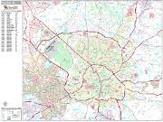 Raleigh <br /> Wall Map <br /> Premium Style 2024 Map