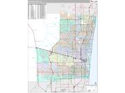 Broward County, FL <br /> Wall Map <br /> Premium Style 2024 Map