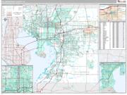 Hillsborough County, FL <br /> Wall Map <br /> Premium Style 2024 Map