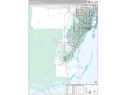 Miami-Dade County, FL <br /> Wall Map <br /> Premium Style 2024 Map