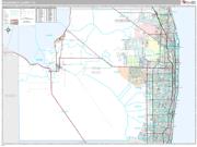 Palm Beach County, FL <br /> Wall Map <br /> Premium Style 2024 Map