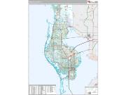 Pinellas County, FL <br /> Wall Map <br /> Premium Style 2024 Map