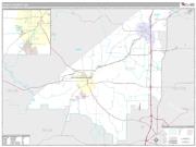 Peach County, GA <br /> Wall Map <br /> Premium Style 2024 Map