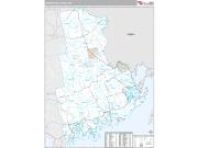 Washington County, ME <br /> Wall Map <br /> Premium Style 2024 Map