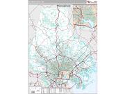 Baltimore County, MD <br /> Wall Map <br /> Premium Style 2024 Map
