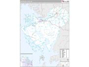 Dorchester County, MD <br /> Wall Map <br /> Premium Style 2024 Map