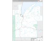 Baraga County, MI <br /> Wall Map <br /> Premium Style 2024 Map
