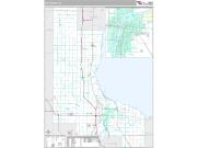 Bay County, MI <br /> Wall Map <br /> Premium Style 2024 Map