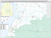 Manistee County, MI <br /> Wall Map <br /> Premium Style 2024 Map