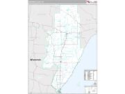 Menominee County, MI <br /> Wall Map <br /> Premium Style 2024 Map