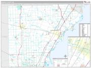 Monroe County, MI <br /> Wall Map <br /> Premium Style 2024 Map