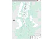 Ravalli County, MT <br /> Wall Map <br /> Premium Style 2024 Map
