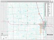 Cass County, ND <br /> Wall Map <br /> Premium Style 2024 Map