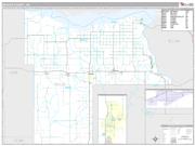 Mercer County, ND <br /> Wall Map <br /> Premium Style 2024 Map