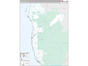 Curry County, OR <br /> Wall Map <br /> Premium Style 2024 Map