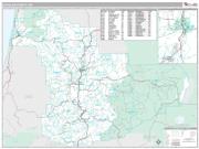 Douglas County, OR <br /> Wall Map <br /> Premium Style 2024 Map
