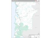 Tillamook County, OR <br /> Wall Map <br /> Premium Style 2024 Map
