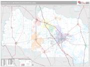 Gainesville Metro Area <br /> Wall Map <br /> Premium Style 2024 Map
