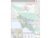 Los Angeles-Long Beach-Anaheim Metro Area <br /> Wall Map <br /> Premium Style 2024 Map