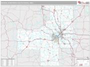 Madison Metro Area <br /> Wall Map <br /> Premium Style 2024 Map