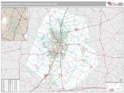 Austin-Round Rock Metro Area <br /> Wall Map <br /> Premium Style 2024 Map
