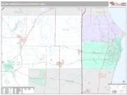 Racine Metro Area <br /> Wall Map <br /> Premium Style 2024 Map