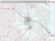 Richmond Metro Area <br /> Wall Map <br /> Premium Style 2024 Map