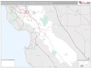 San Jose-Sunnyvale-Santa Clara Metro Area <br /> Wall Map <br /> Premium Style 2024 Map