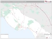 Santa Cruz-Watsonville Metro Area <br /> Wall Map <br /> Premium Style 2024 Map