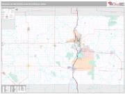Wausau Metro Area <br /> Wall Map <br /> Premium Style 2024 Map